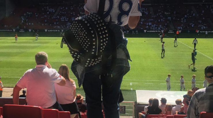 Η Μαρία Κορτζιά με τους γονείς του Πιέρου Σωτηρίου στο γήπεδο στην Κοπεγχάγη!