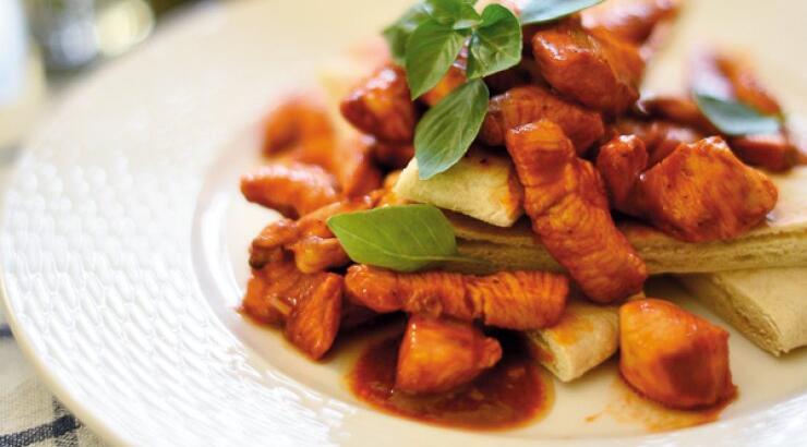 Κοτόπουλο με μπαχαρικά και μέλι στο τηγάνι