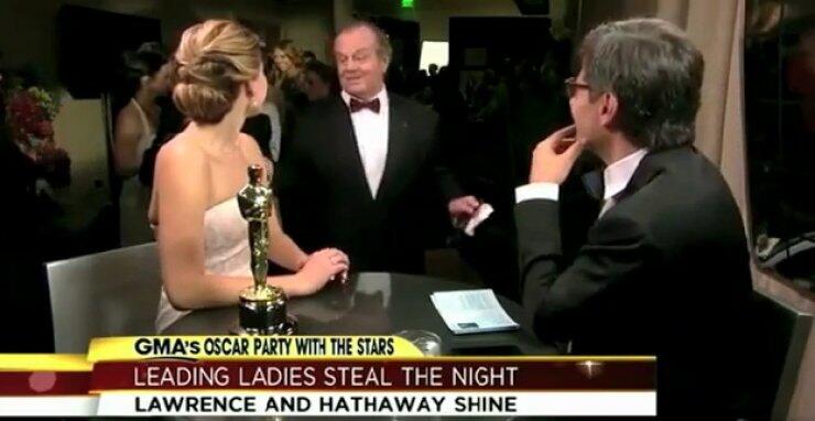 Δείτε τον Jack Nickolson να την "πέφτει" live στην Jennifer Lawrence