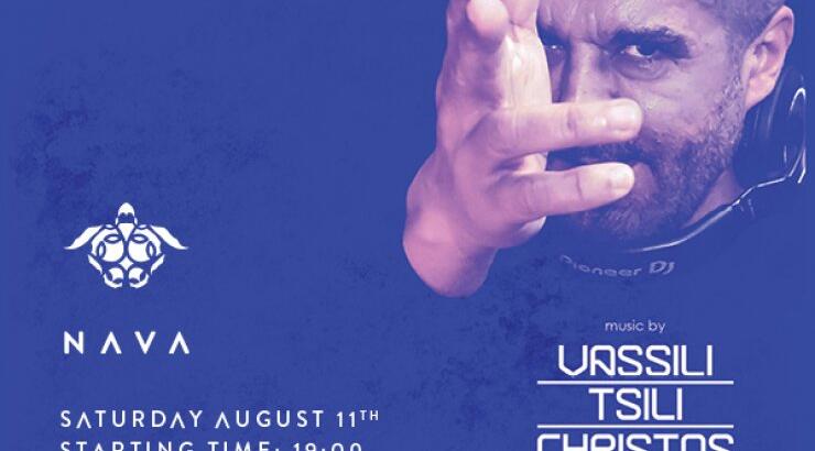 Ο Βασίλης Τσιλιχρήστο στα decks του Nava Seaside