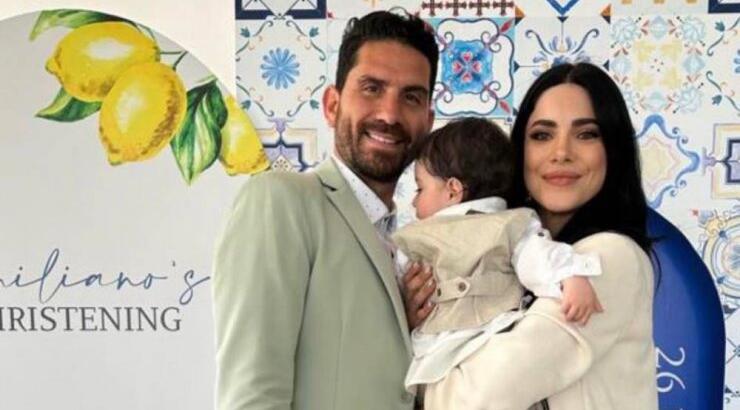 Μάριος Νικολάου – Τάνια Γεραλη: Βάφτισαν τον γιο τους, Αιμιλιανο [εικόνες]