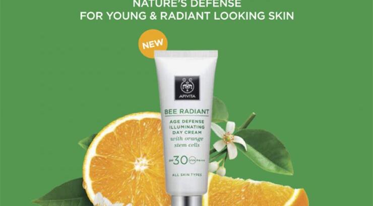 Bee Radiant: Νέα κρέμα ημέρας αντιγήρανσης και λάμψης με SPF30 με βλαστοκύτταρα πορτοκαλιού