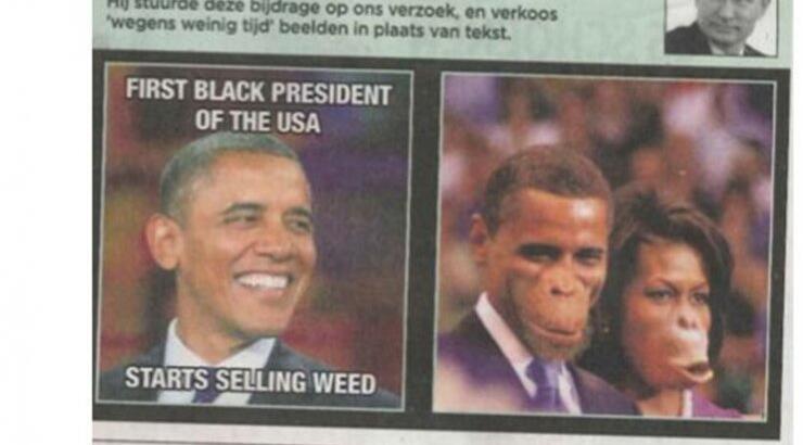 Σάλος με τη ρατσιστική εικόνα της De Morgen με το ζεύγος Ομπάμα