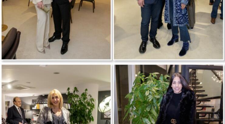 Στο showroom της εταιρείας Δελούδη με τον σχεδιαστή φωτιστικών, Μιχάλη Αναστασιάδη 