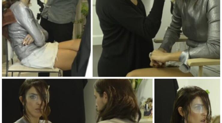 Glam is back: Η Τερέζα Μάντη αποτυπώνει στο πρόσωπο της Άντριας Αλετράρη τα πιο hot make up looks των γιορτών