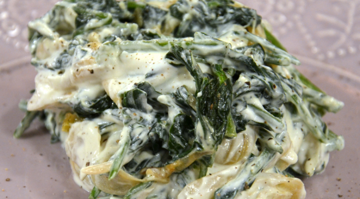 Συνοδευτικό με σπανάκι και γιαούρτι