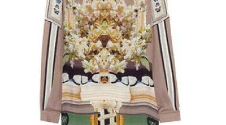 Interior chandelier-print dress by Mary Katranztou