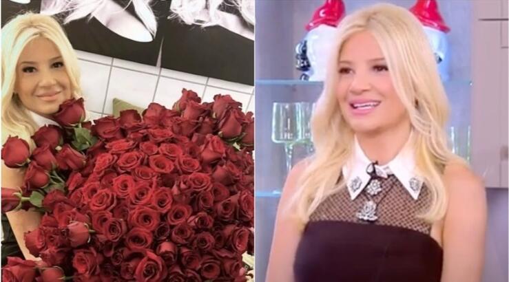 Φαίη Σκορδά: Δέχθηκε στην εκπομπή ανθοδέσμη με 201 τριαντάφυλλα - Η αμηχανία της [βίντεο]