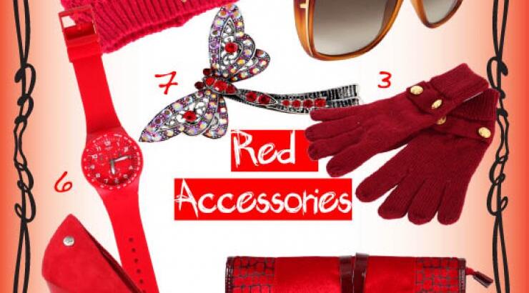 Red accessories