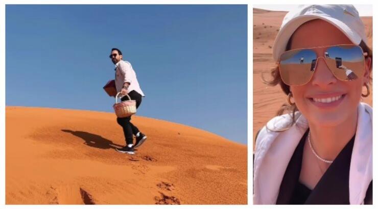 Σάκης Τανιμανίδης - Χριστίνα Μπόμπα: Πήγαν για picnic...στην έρημο [εικόνες & βίντεο]