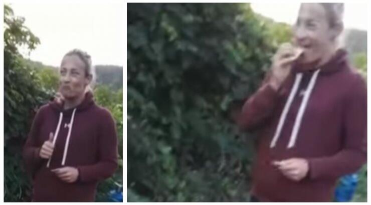 Διέρρευσε βίντεο με την Αφροδίτη Σκαφίδα να παίρνει φαγητό από ντόπιους και να τρώει κρυφά - Δείτε το