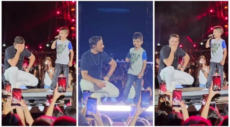 Νίκος Βέρτης: Συγκινήθηκε όταν ο βαφτιστήρας του ανέβηκε στη σκηνή μαζί του [βίντεο]