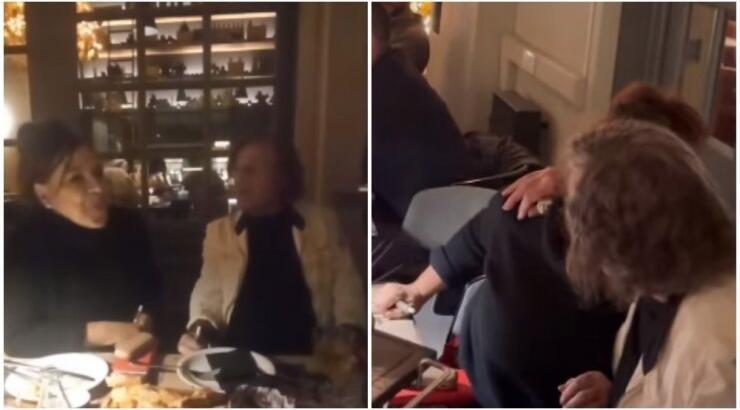 Ελένη Ράντου: Τα φιλιά από τον Παπακωνσταντίνου σε έξοδό τους για τα γενέθλιά της [βίντεο]