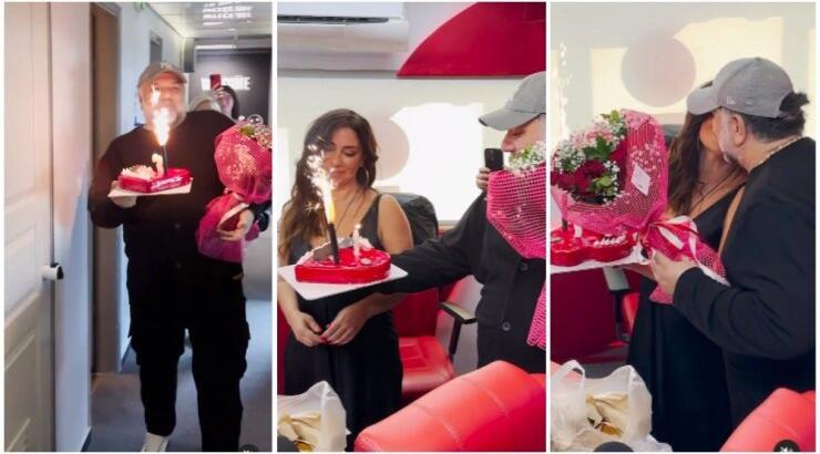 Γρηγόρης Αρναούτογλου: Η γλυκιά "έφοδος" στο στούντιο για τα γενέθλια της συντρόφου του [βίντεο]