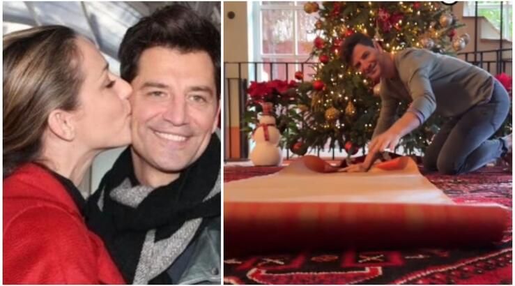 Ο Σάκης Ρουβάς τυλίγεται ως χριστουγεννιάτικο δώρο για την Κάτια του κάτω από το δέντρο [βίντεο]