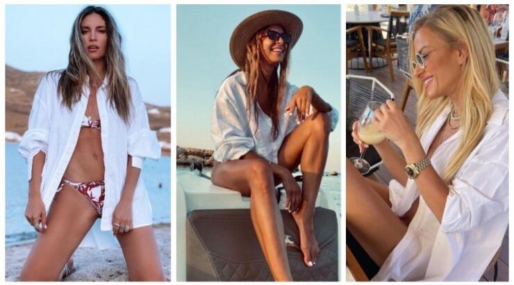 Λευκό πουκάμισο: Πώς να το φορέσεις με το μαγιό σου, σύμφωνα με 3 γυναίκες της μόδας