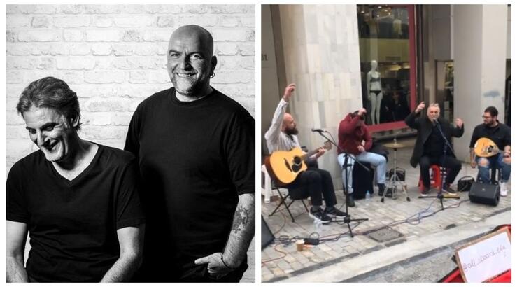 Πλιάτσικας - Στόκας: Τραγουδούν στην Ερμού με πλανόδιους μουσικούς [βίντεο]