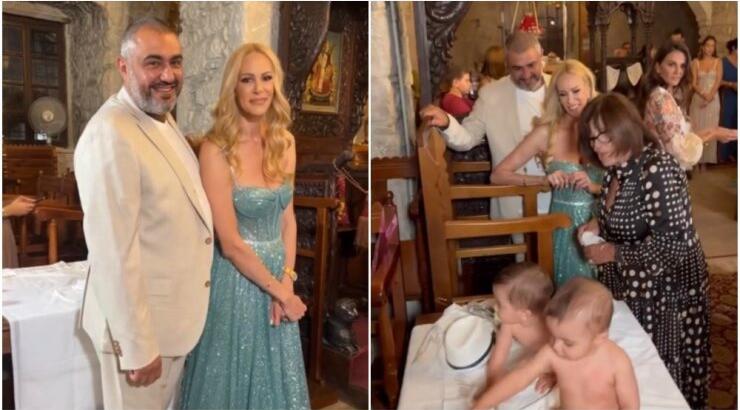 Στέλλα Δημητρίου – Δημήτρης Μιχαηλίδης: Βάφτισαν τους δίδυμους γιους τους [εικόνες]