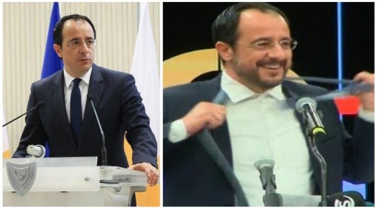 Νίκος Χριστοδουλίδης: Διέκοψε ομιλία για να βγάλει τη γραβάτα του [βίντεο]