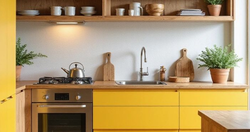 Πώς να πετύχετε μια κίτρινη κουζίνα που δεν είναι κουραστική στο μάτι