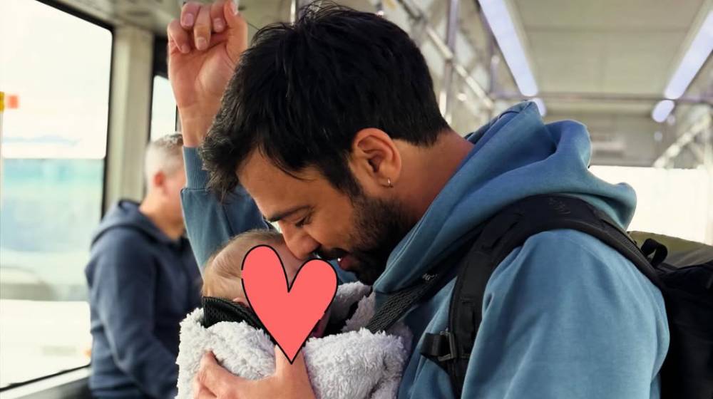 Ανδρέας Γεωργίου: Κάνει skin-to-skin αγκαλιά με την 3 μηνών κόρη του [εικόνα]