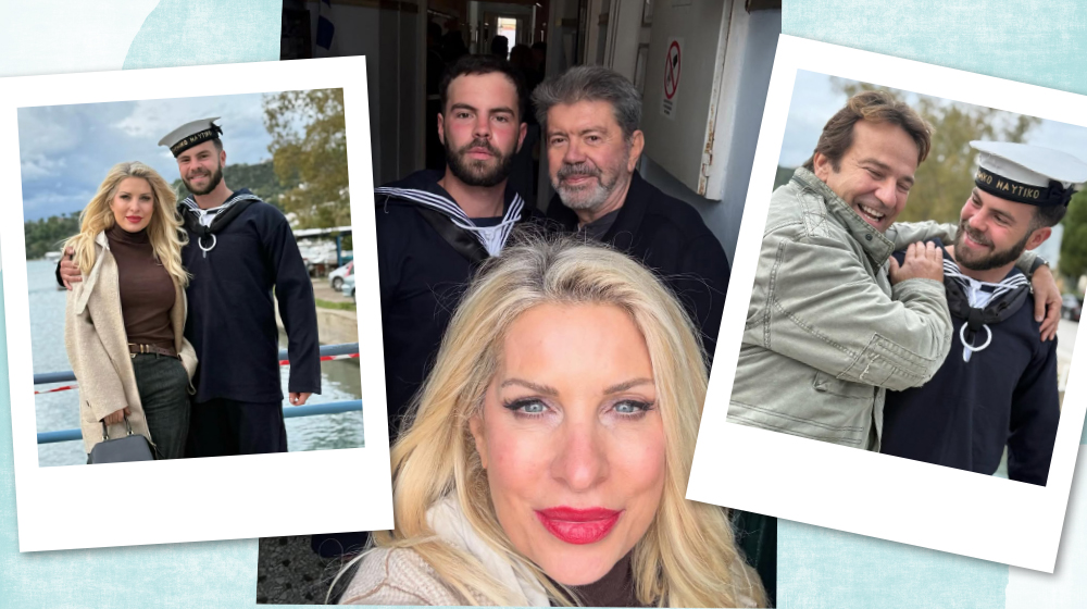 Ελένη Μενεγάκη: Τα δάκρυα της στην ορκωμοσία του γιου της Άγγελου στο Ναυτικό