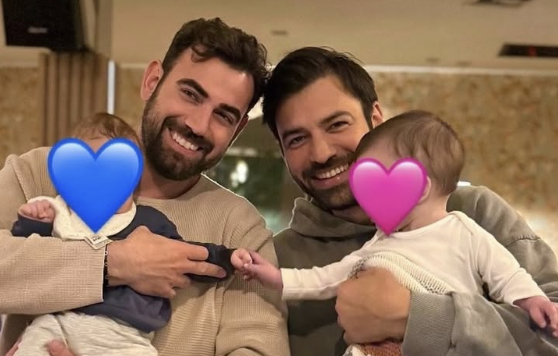 Πολυδερόπουλος – Γεωργίου: Πόζαραν αγκαλιά με τα μερικών μηνών παιδιά τους [εικόνα]