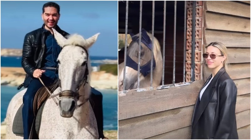 Χρήστος Μάστορας - Γαρυφαλλιά Καληφώνη: Έκαναν ιππασία στην Πάφο [βίντεο]