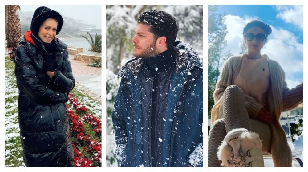 10 διάσημοι Κύπριοι ποζάρουν στη χιονισμένη Αθήνα. [εικόνες]
