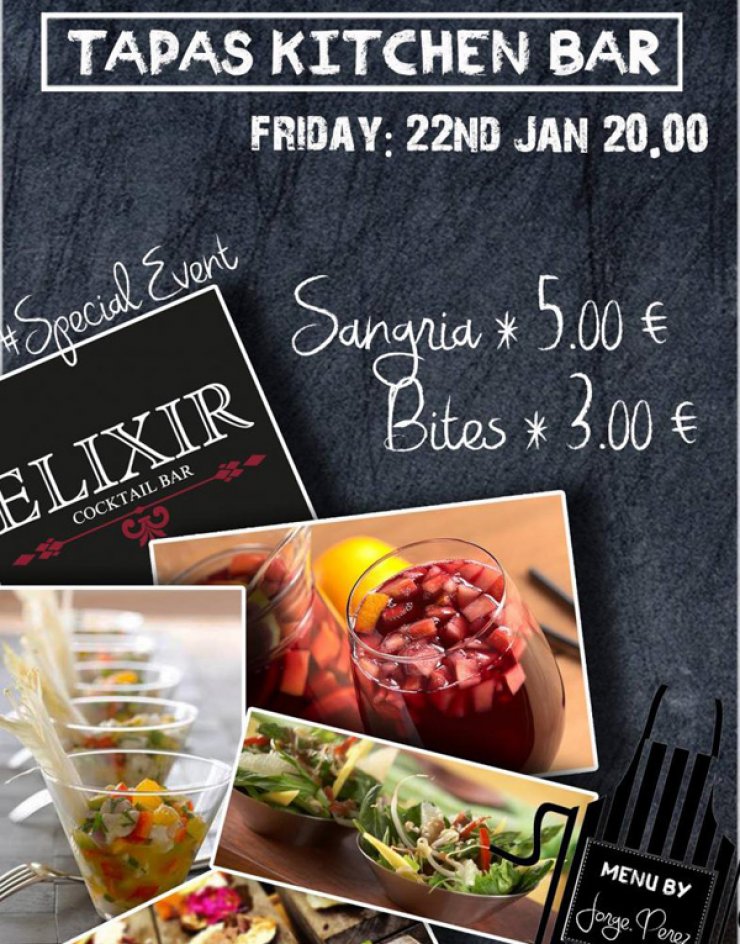 Tapas και sangria με 8 ευρώ στο Elixir