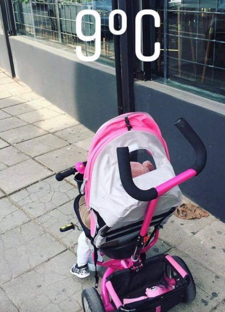 Αψηφώντας το κρύο βγήκαν για βόλτα Κύπρια παρουσιάστρια με την κορούλα της!