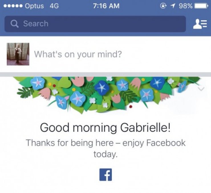 Το Facebook μάς καλημερίζει