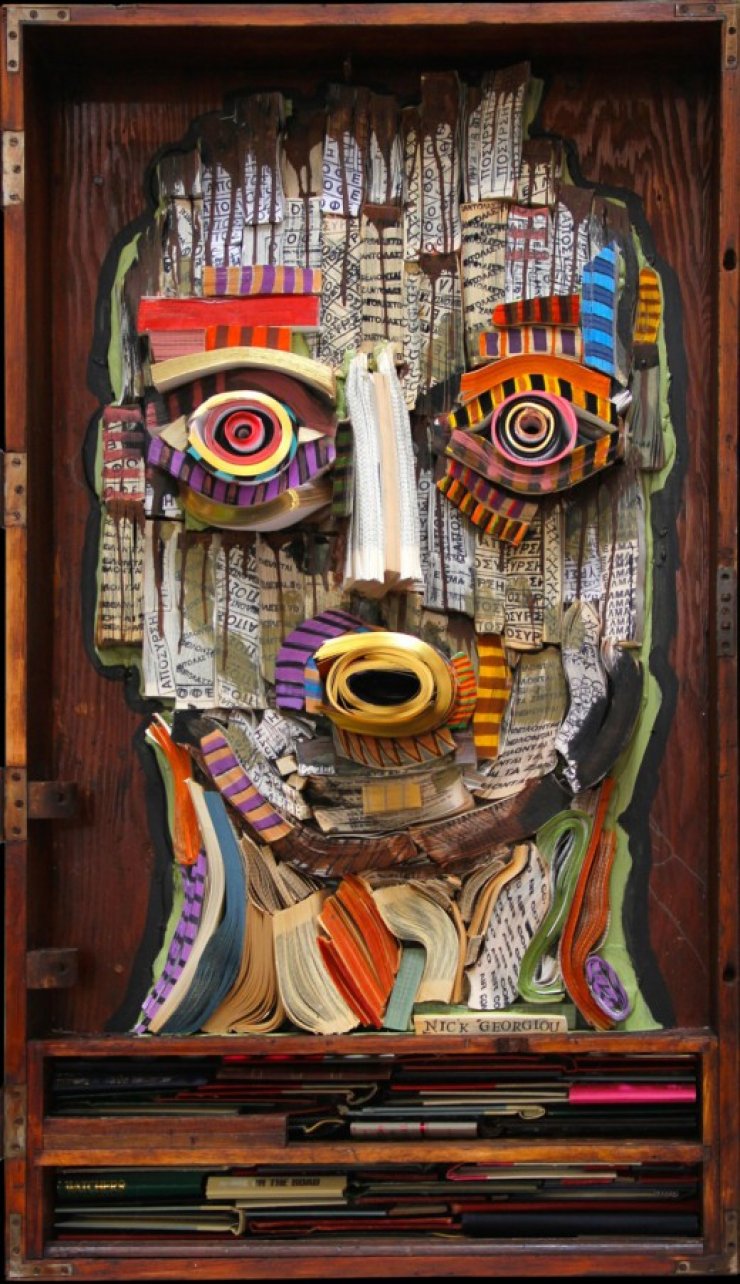 Tα χάρτινα γλυπτά του Nίκου Γεωργίου στις βιτρίνες του Hermès της Νέα Υόρκης 