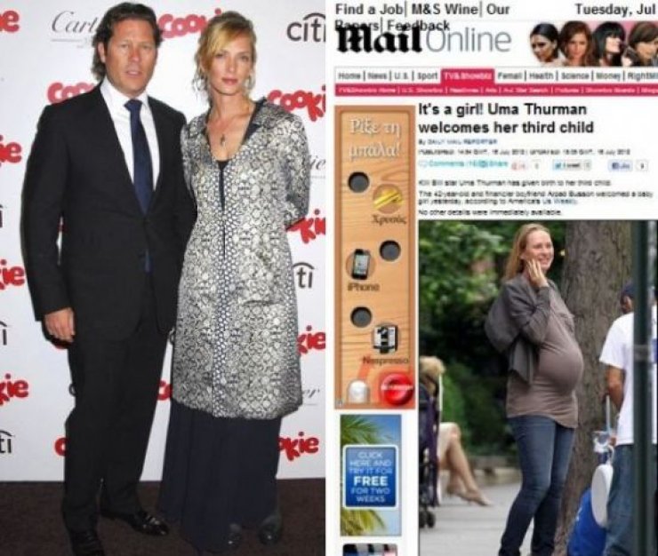 Ούμα Θέρμαν: Για τρίτη φορά μαμά