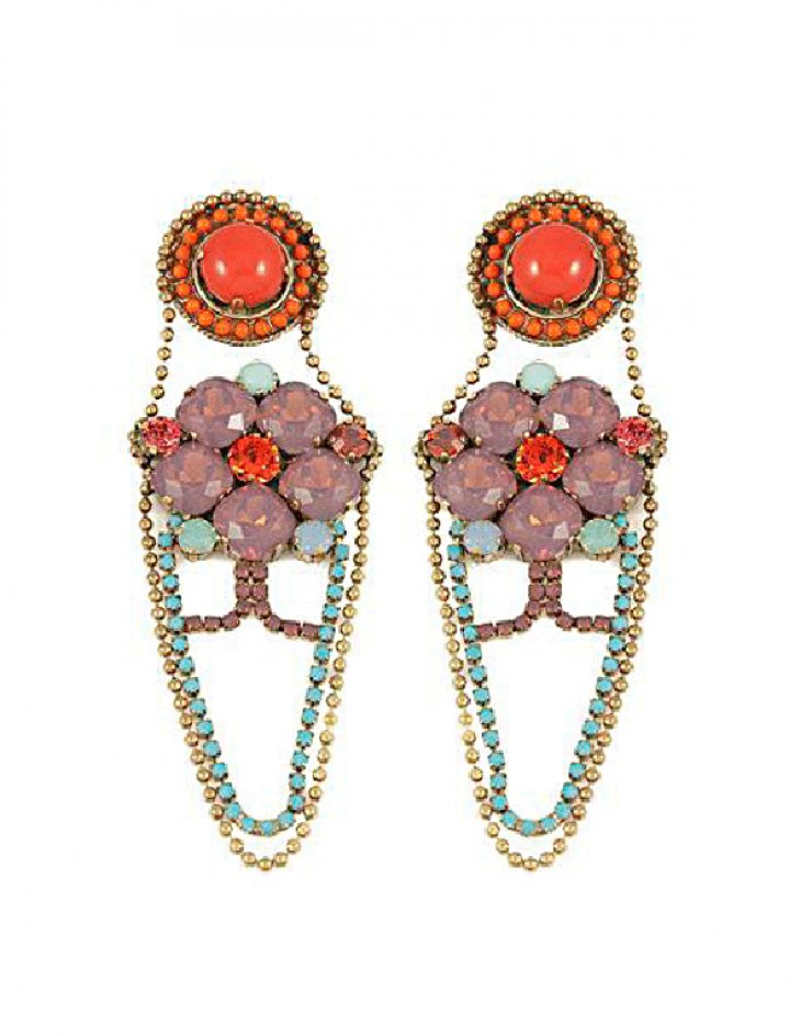 Swarovski Flower Earrings