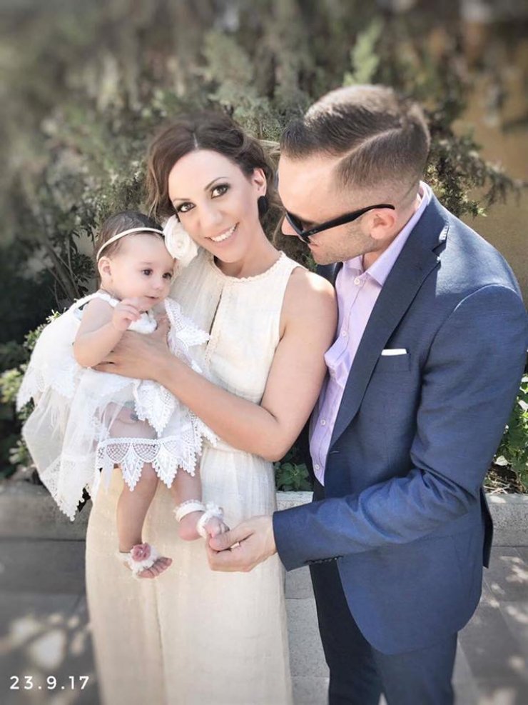Κατερίνα Αγαπητού - Κρίστιαν Ονουφρίου: Εικόνες από τη βάφτιση της κόρης τους