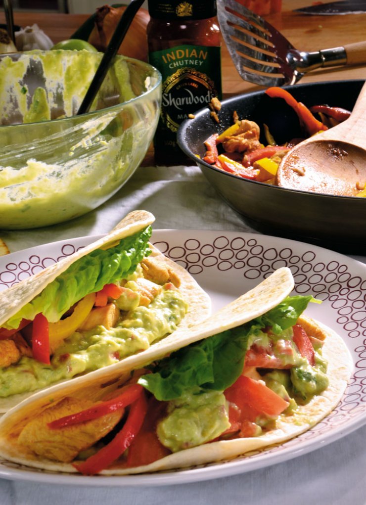 Fajitas με κοτόπουλο