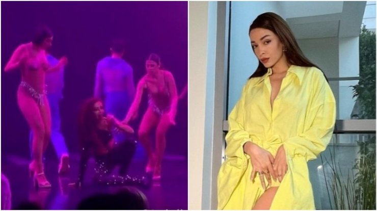 Ελένη Φουρέιρα: Σε βίντεο η χθεσινή επική τούμπα της on stage