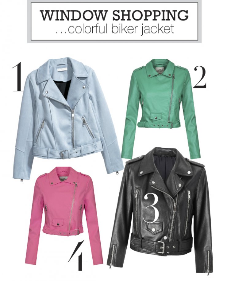Colorful biker jacket