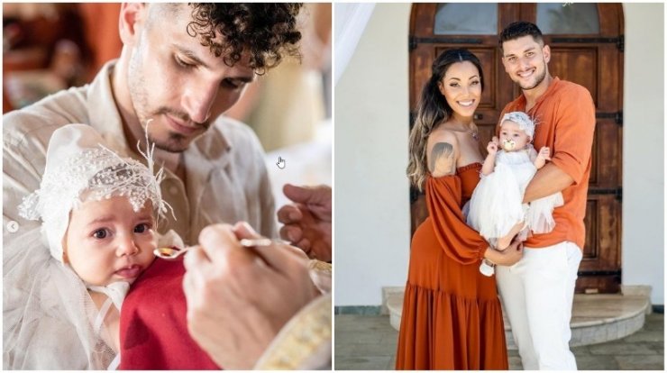 Παναγιώτης Θεόφιλος - Δανάη Παναγιώτου: H πανέμορφη βάφτιση της κόρης τους [εικόνες]