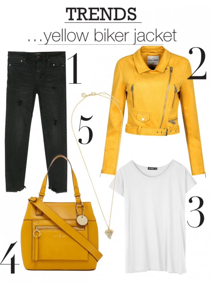 Yellow biker jacket