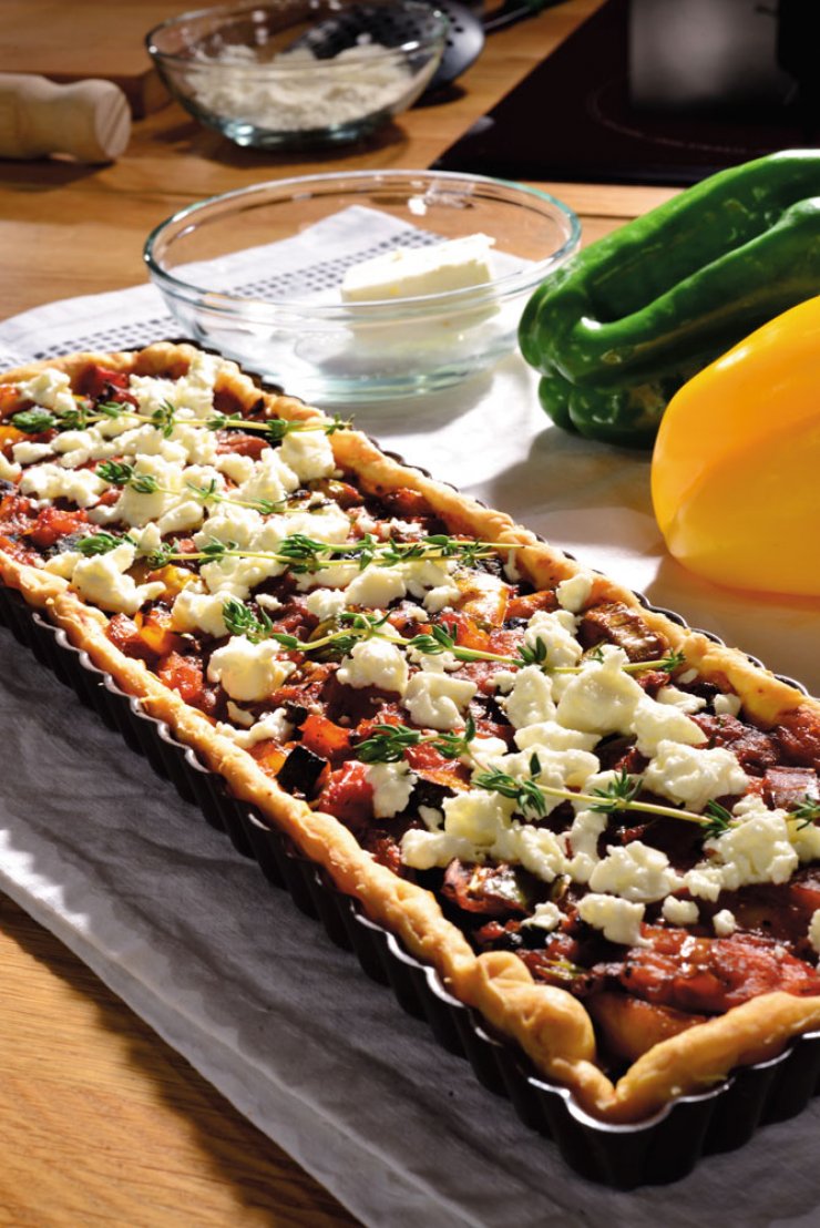 Τάρτα µε ρατατούι και κατίκι ∆οµοκού