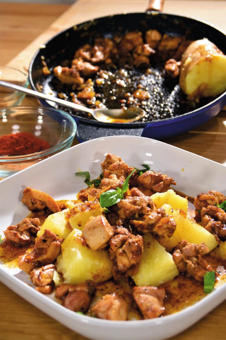 Μαροκινό κοτόπουλο στο τηγάνι