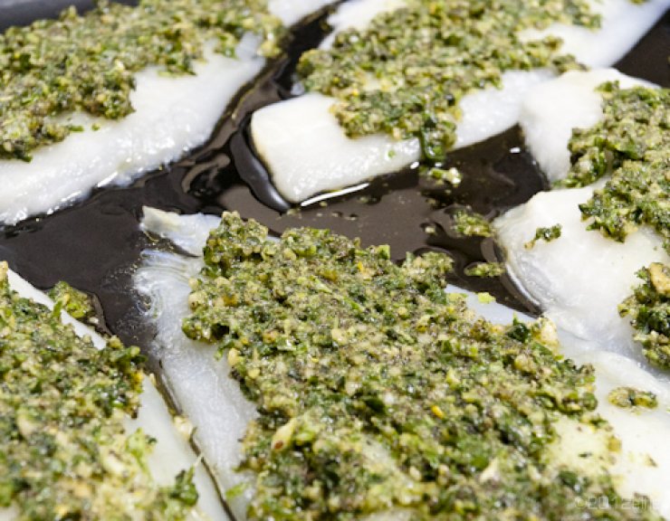 Φιλέτο γλώσσας με pesto
