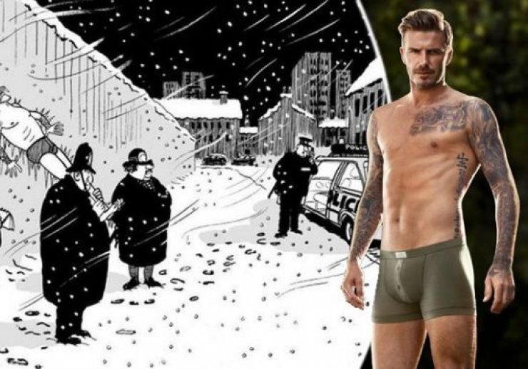Οι Βρετανοί συνέλαβαν τον Beckham για τη διαφήμιση με τα εσώρουχα