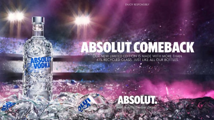 Η Absolut λανσάρει την "Absolut Comeback", ένα συλλεκτικό μπουκάλι που γιορτάζει την ανακύκλωση