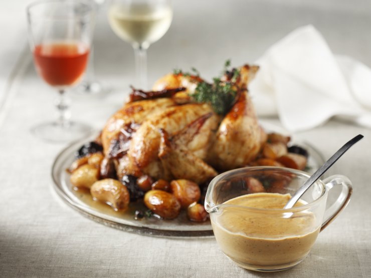 Κοτόπουλο στη γάστρα με σάλτσα με Philadelphia