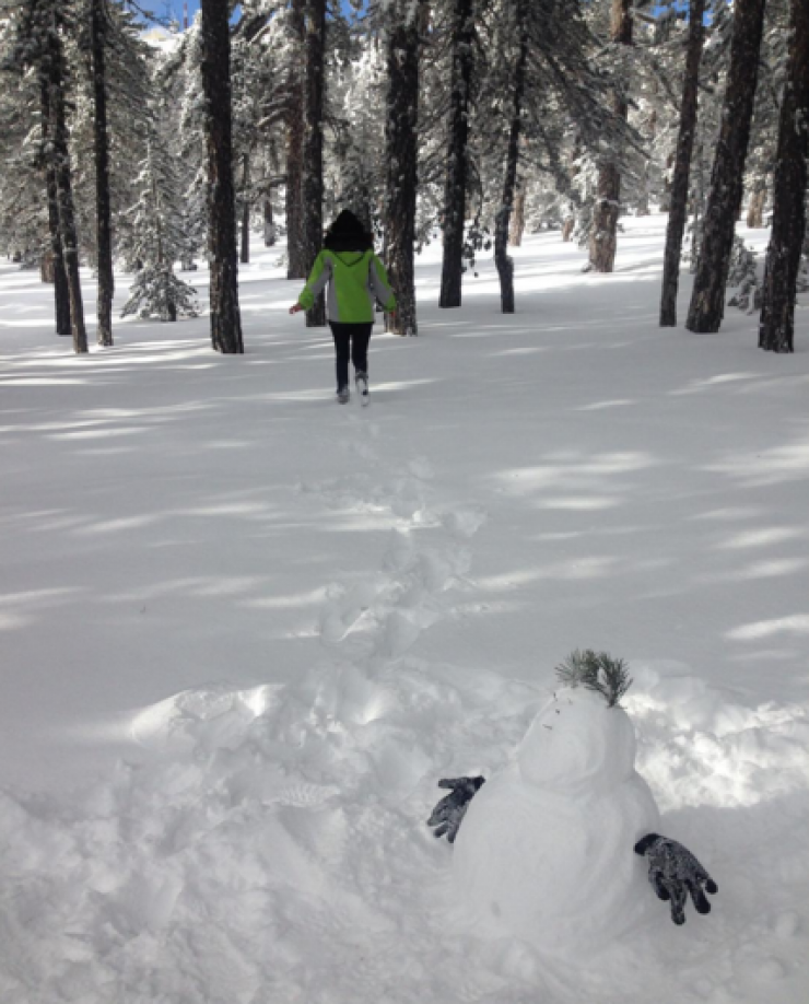 Εκδρομή στα χιόνια για επώνυμη Κύπρια!