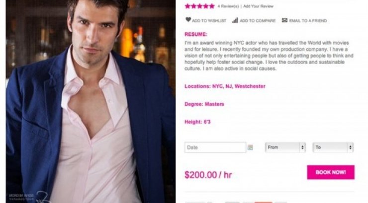 Υπηρεσία ενοικιάζει άντρες σε γυναίκες με €200 την ώρα 