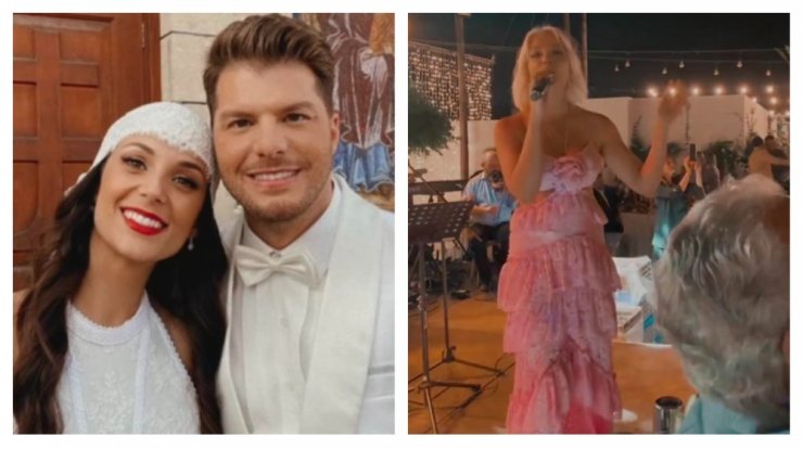 Άντρη Καραντώνη: Πήρε το μικρόφωνο στον γάμο Γιώρκα – Σαλαμπάση και τραγούδησε τη “Μηλιά” 